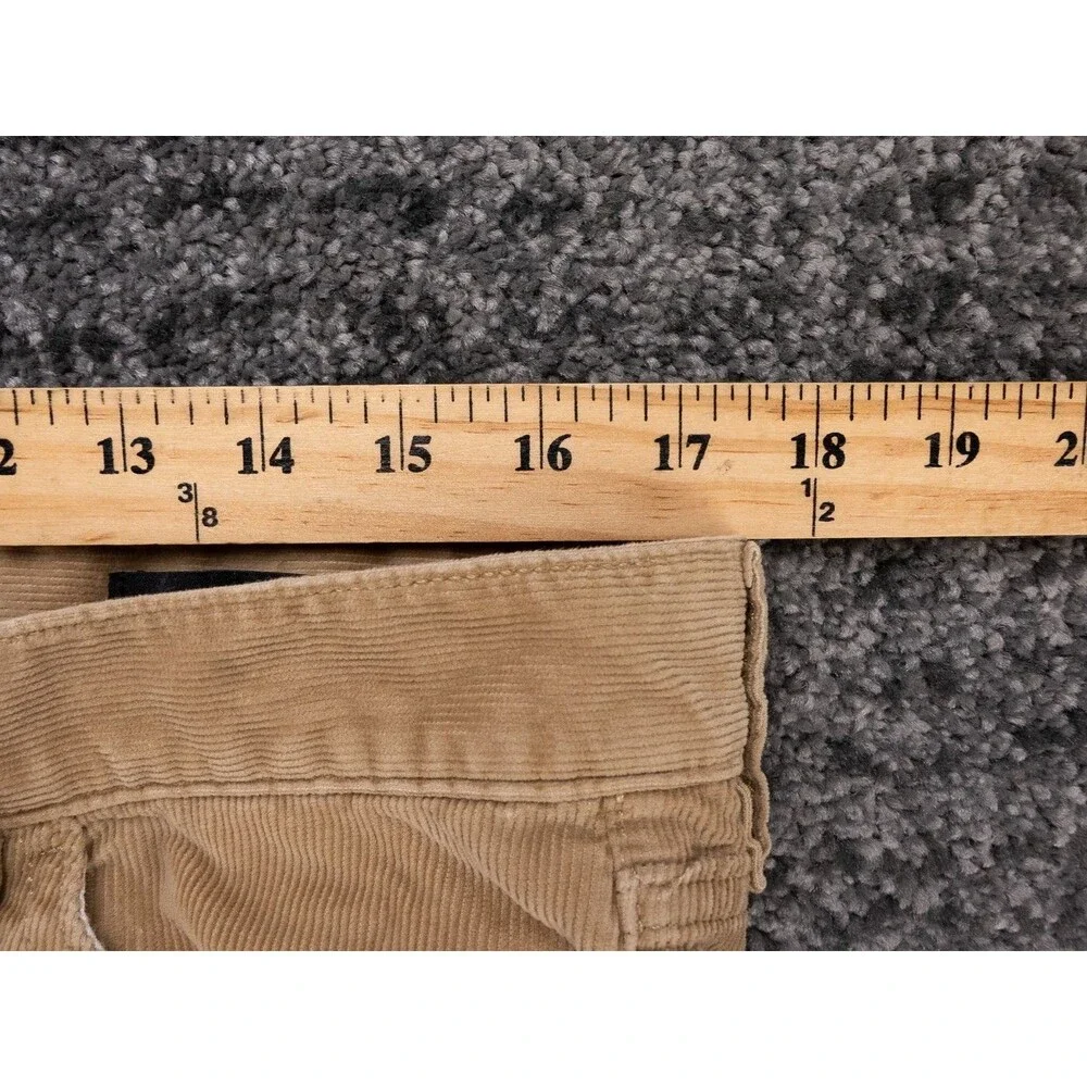 J Crew Pants Mens 34x30 Actual 35x30 Brown Slim Fit Traveler Stretch Corduroy